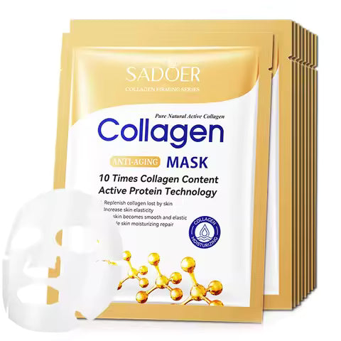 Ansiktsmask Cindirella - kollagen och hyalonsyra - varje förpackning innehåller 10 st