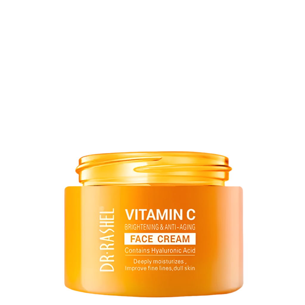 Kräm för ansiktet med Vitamin C och Hyaluronsyra